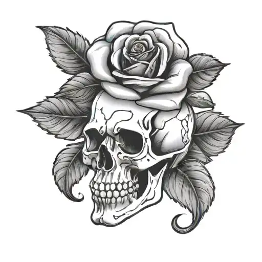 Skull And Rose