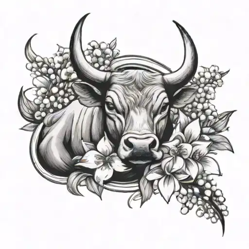 Bull And Lily Of The Valley Flowers