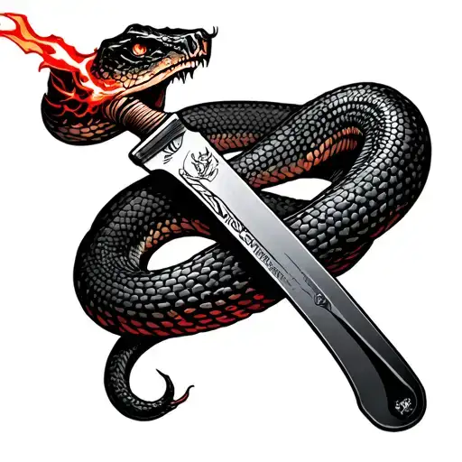 Red Rising Razor With Snake Wrapped