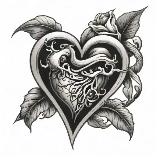 Heart With 2 V