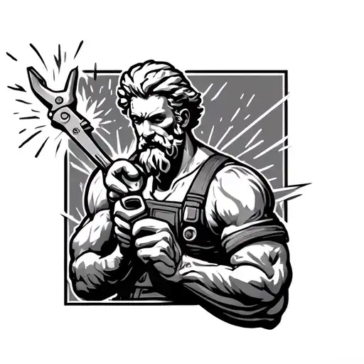 Zeus Electrician Wielding A Pair Of Linesman Pliers With Sparks Flying From Them