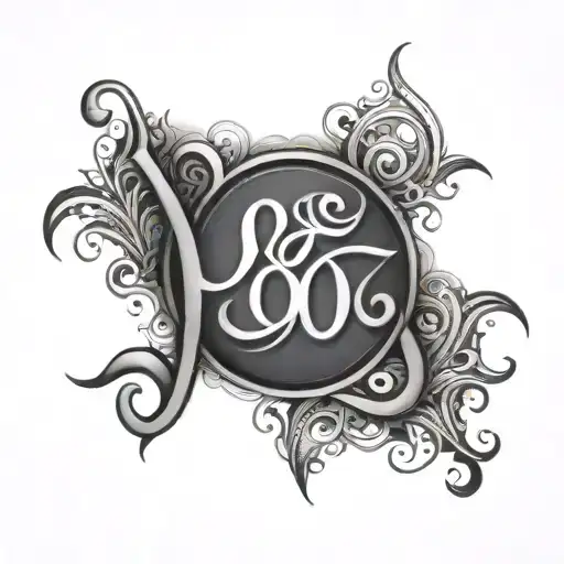 Sujit And Yog Name Tattoo Design Two In One