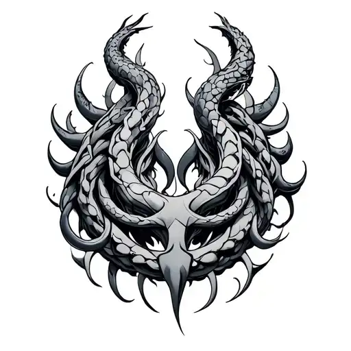 Uroboros Intertwined Representing