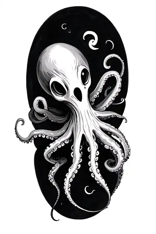 Halloween Ghost Octopus