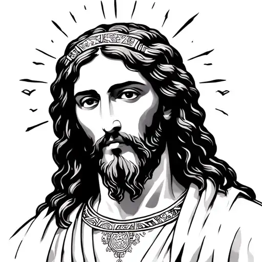 Jesus In Japanese Traditional Style