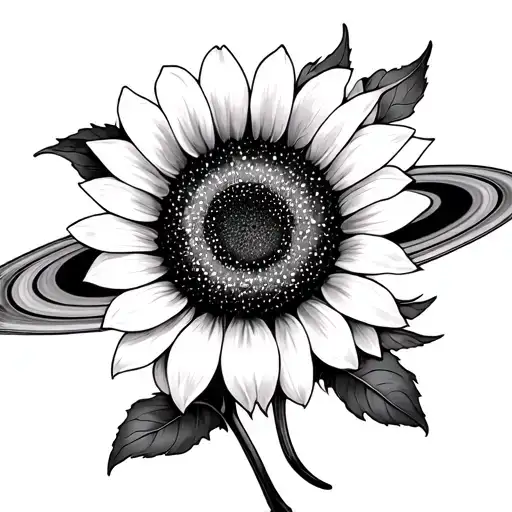 Saturn And Sunflower Petals