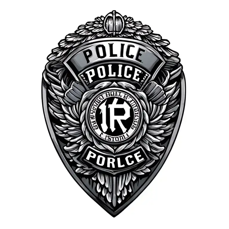 Police Badge Intertwined