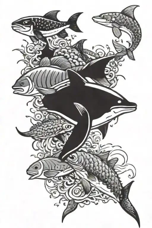 Ocean Creatures Swimming