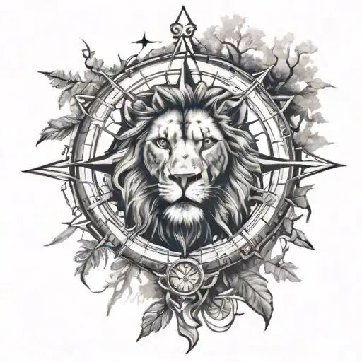 Lion Head Compass Trees