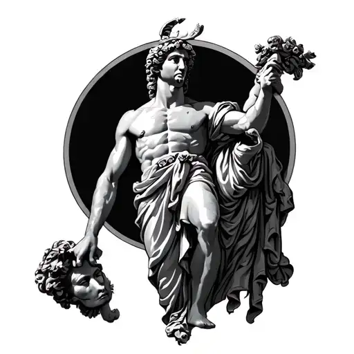 Greek God Hermes Holding Caduseus