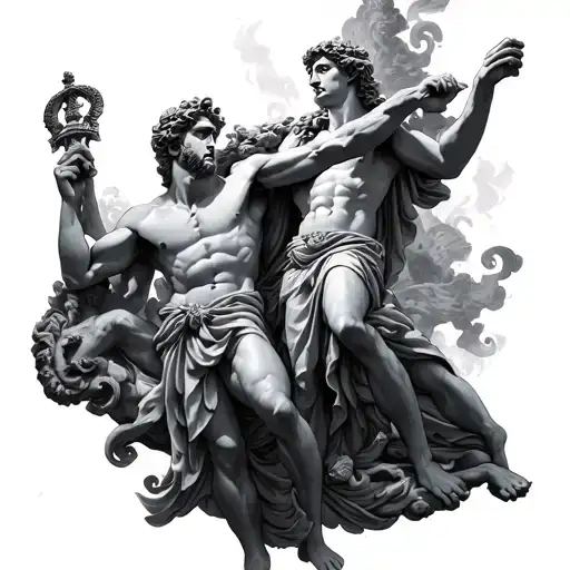 Greek God Hermes Holding Caduseus