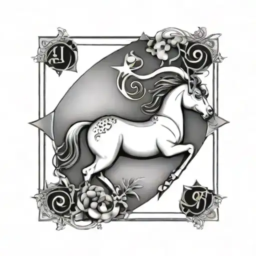 Sagittarius Zodiac Sign With Small Taurus Zodiac Sign
