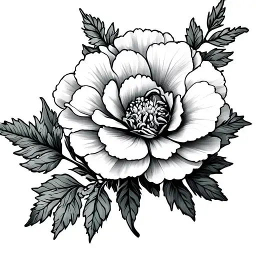 Carnation And Larkspur