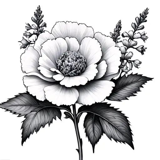 Carnation And Larkspur