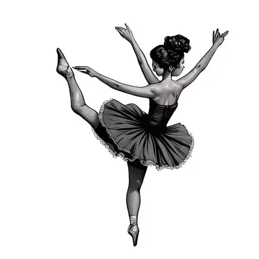 Dance Tattoo That Is Not Ballet And Make It Like A Little Kid Drawing Or A Sketch