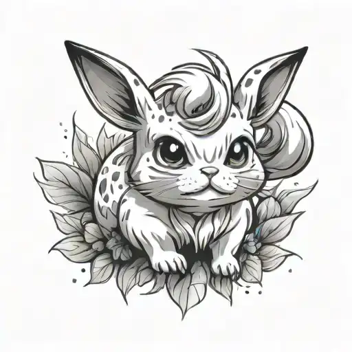Make Me A Cute Tattoo Of A Bulbasusr And Eevee On The Wrist