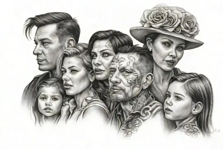Family Of 5 Portrait