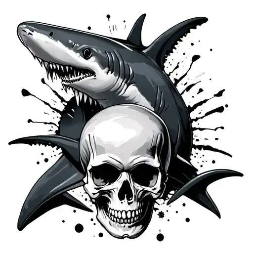 Skull And Sharks