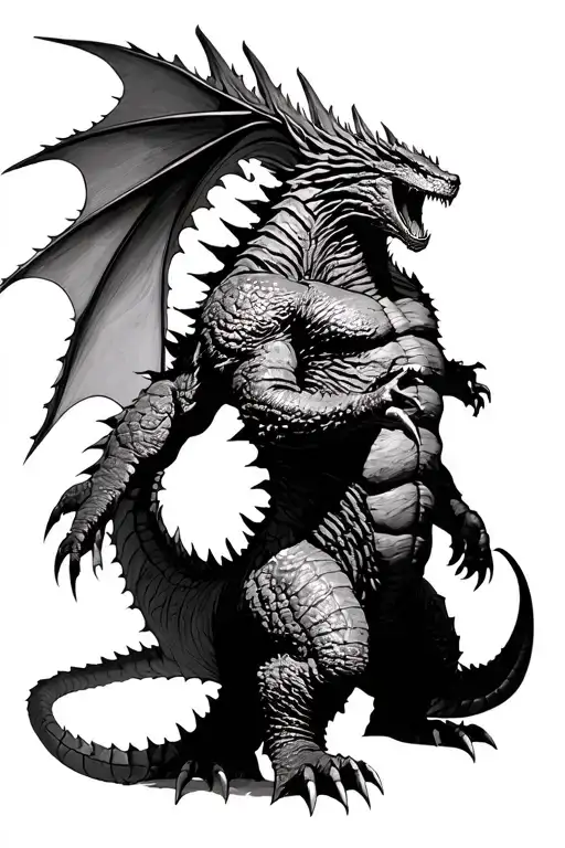 Godzilla Fighting Ghidorah