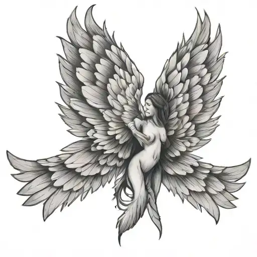 Broken Wings Hold A Women