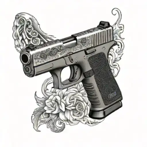 Glock With Bandana Around The Handle Against All Odds 219