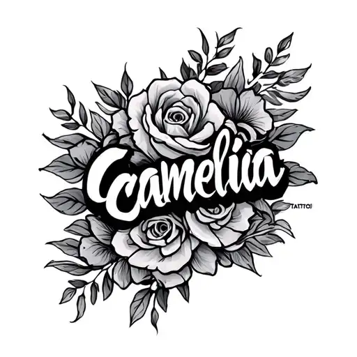 Camelioa Name Tattoo Sleeve
