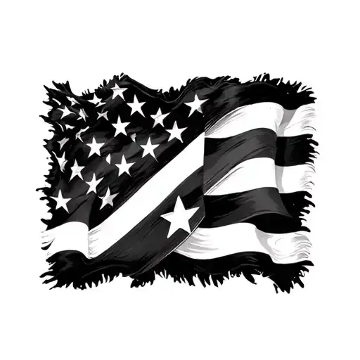 American Flag And Puerto Rican Flag Intertwined