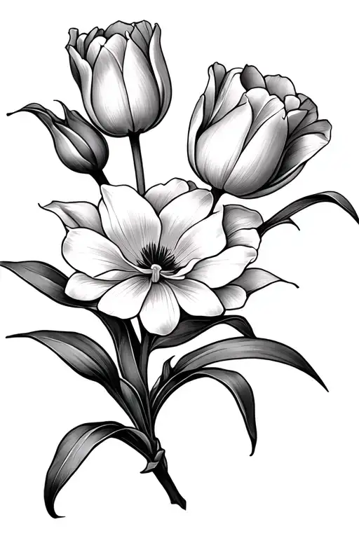 Filgree And Tulips