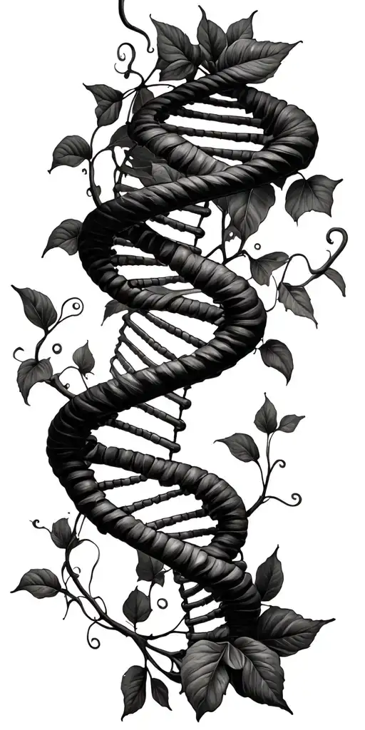 Vine Wrapping Its Dna Double Helix