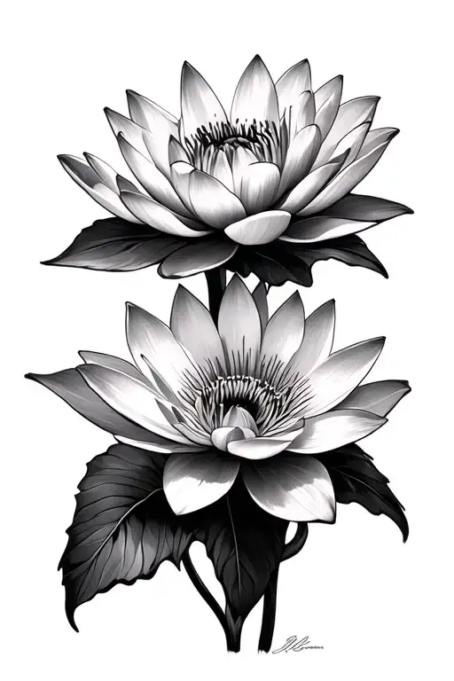 Water Lily And Poppy