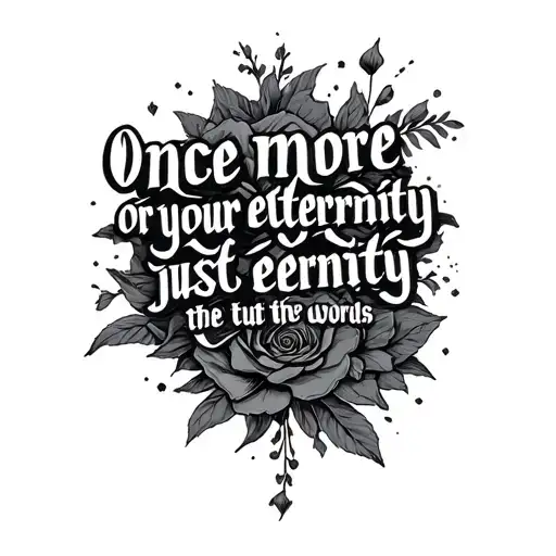 Once More Or Your Eternity Typed Out Just The Words