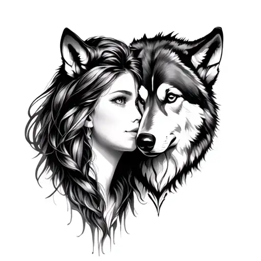 Girl And Wolf