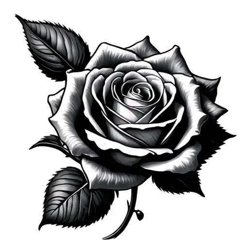 Black And Grey Rose