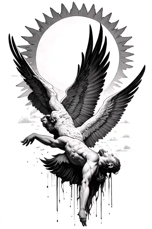 Icarus Falling Down From The Sun
