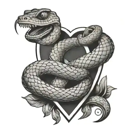 Heart Serrated Knife Snake