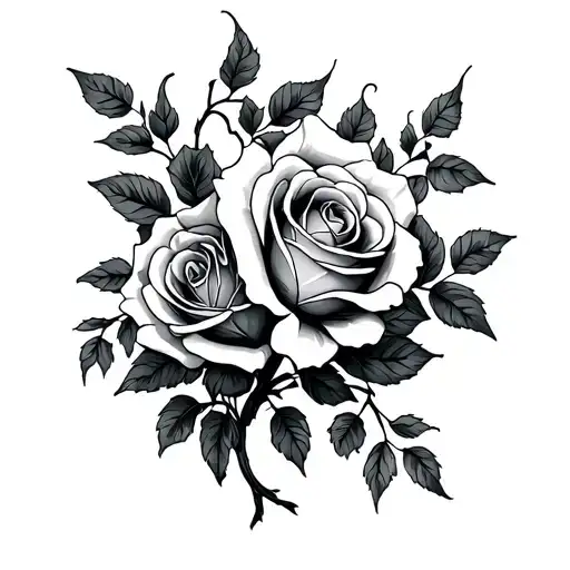Roses With Vines Wrapped