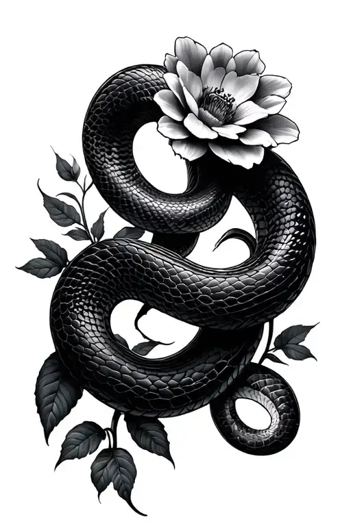 Snake And Flower