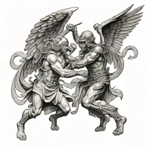 Angel Fighting Demon