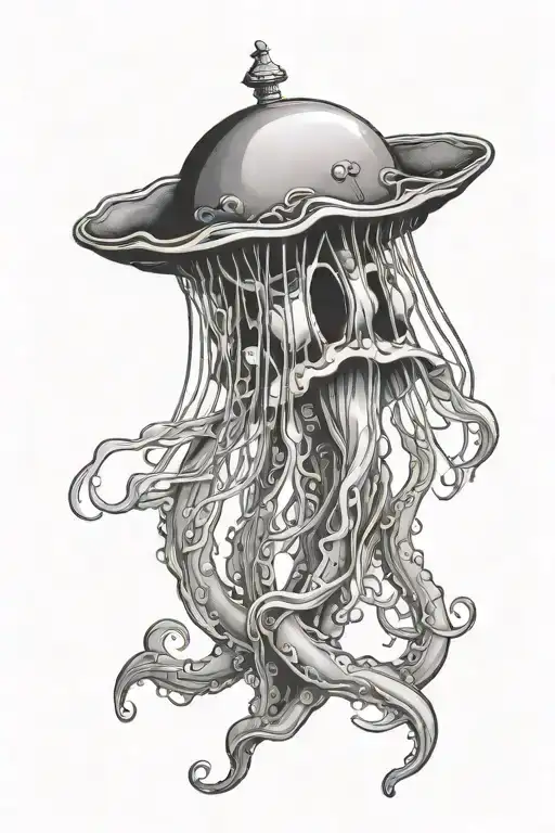 Jellyfish With A Mask In Hand