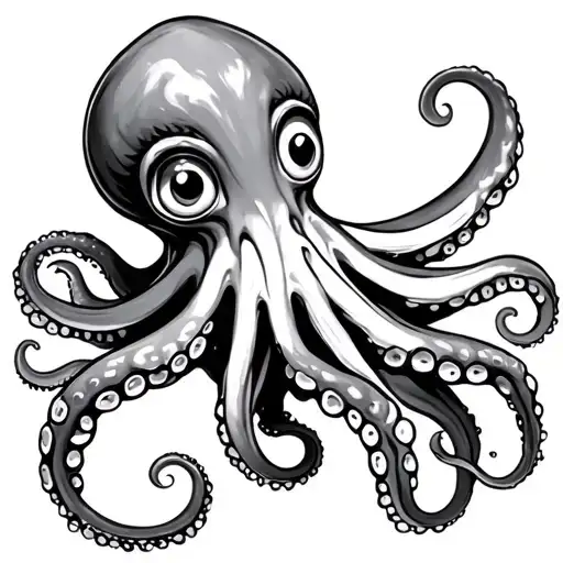 Octopus With Soft Eyes Looking Forward