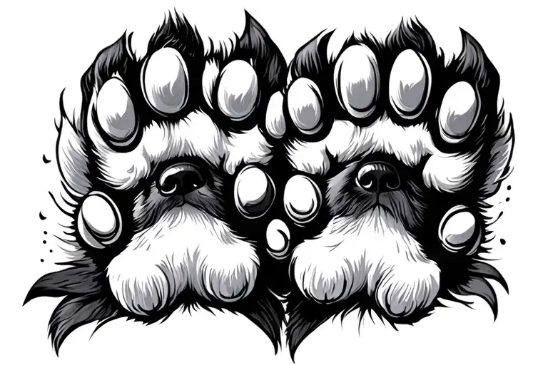 4 Dog Paws Cute Style
