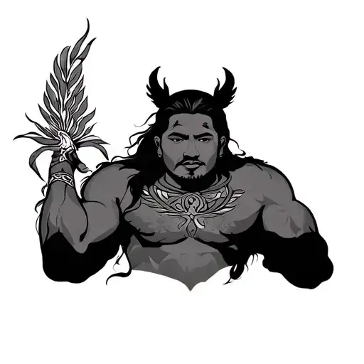 Filipino Tribal Chest And Arm Sleeve With Christian Influence