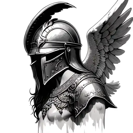 Angel With Trojan Helmet