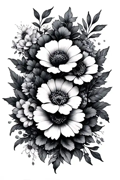 Assorted Flowers Intertwined