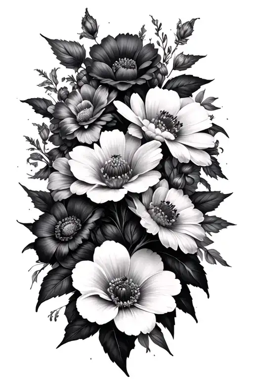 Assorted Flowers Intertwined