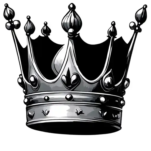 A Mini Crown Tattoo With Initals Nt