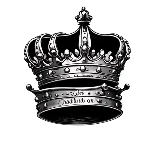 A Mini Crown Tattoo With Initals Nt
