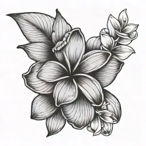 Shell And Plumeria Flower
