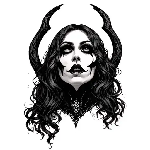 Evil Body Horror Lady Head