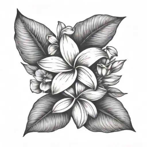 Plumeria Shell And Flower